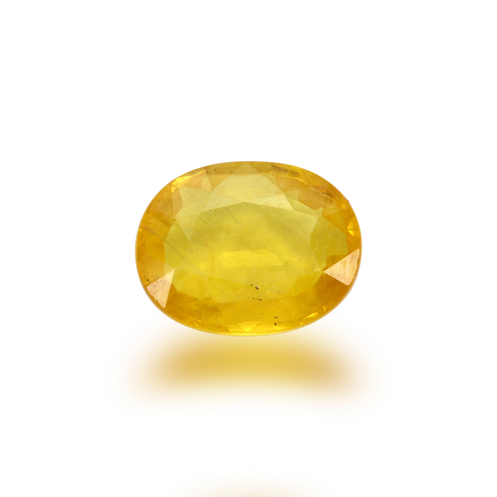 Certified Yellow Sapphire-4.41 Carats (4.85 Ratti) Thailand, SKU: WRPX45
