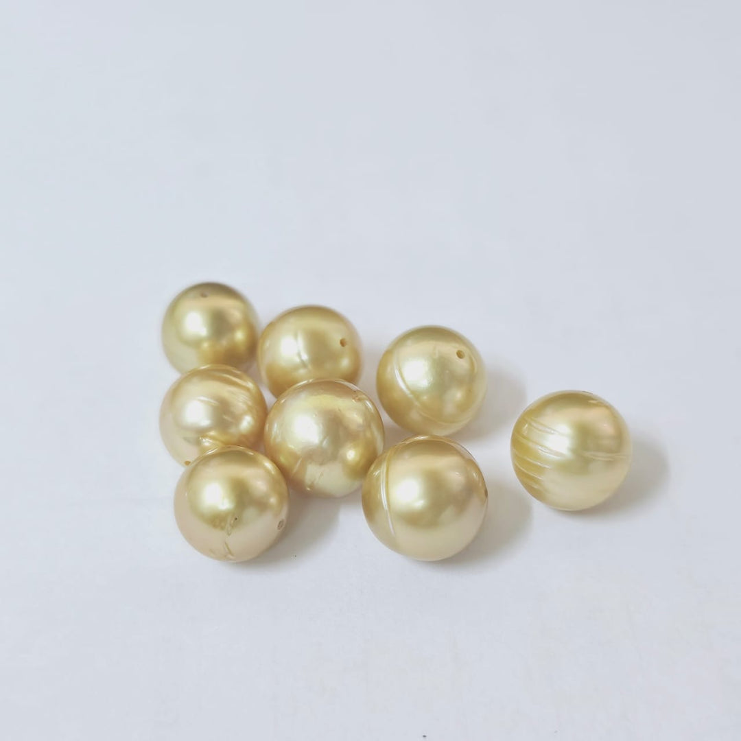 Golden South Sea Pearl 10mm Full Drilled 7.10 Carats WSCI14