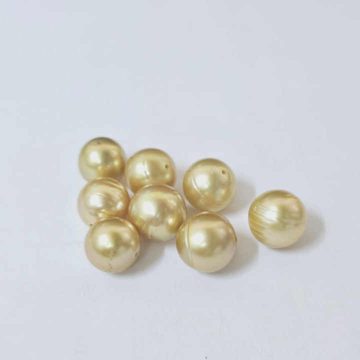 Golden South Sea Pearl 10mm Full Drilled 7.10 Carats WSCI14