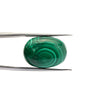 Natural Malachite Gemstone Oval Cabochon 19.35 Carats