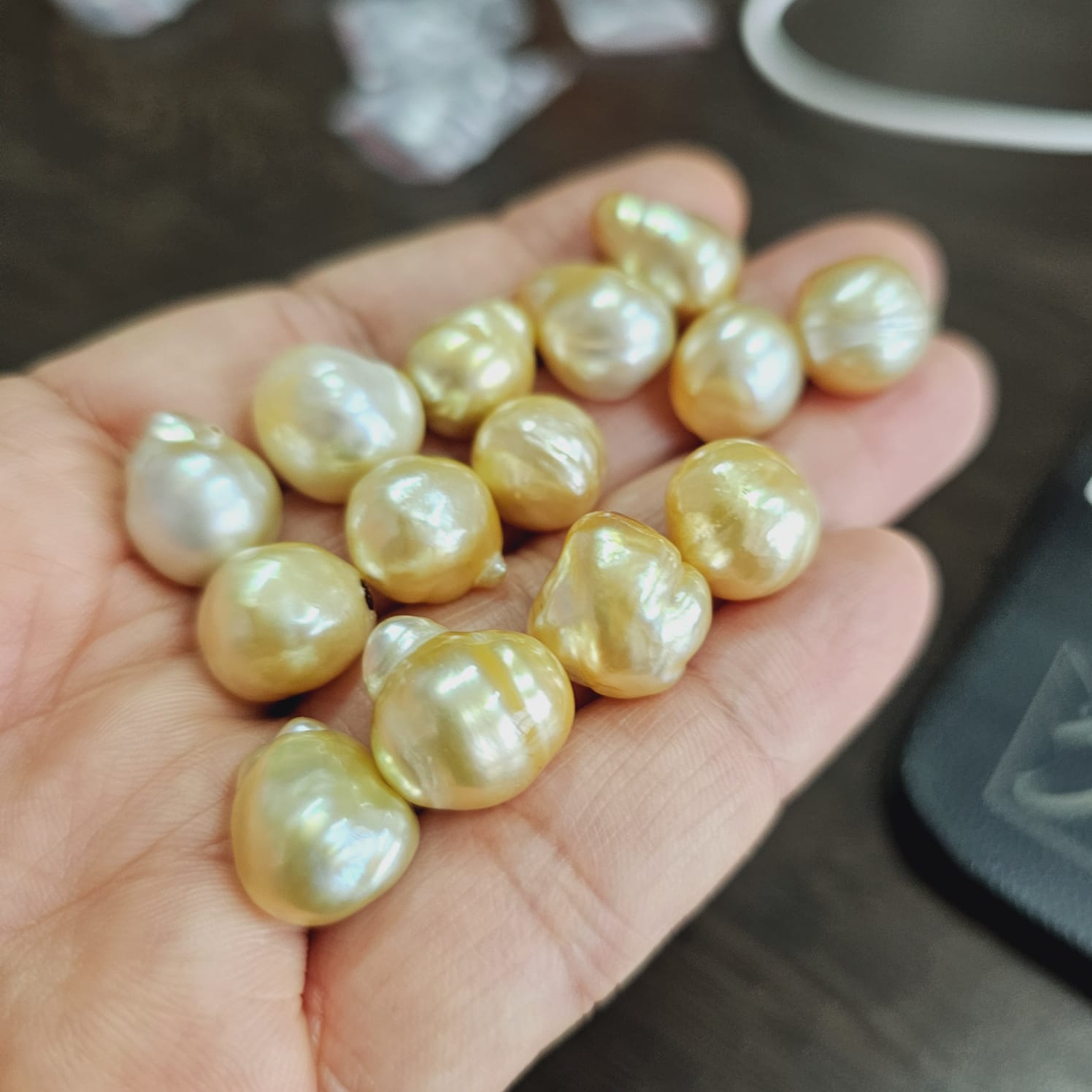 13-14mm Golden South Sea Pearl Baroque Undrilled Australia HLCI52