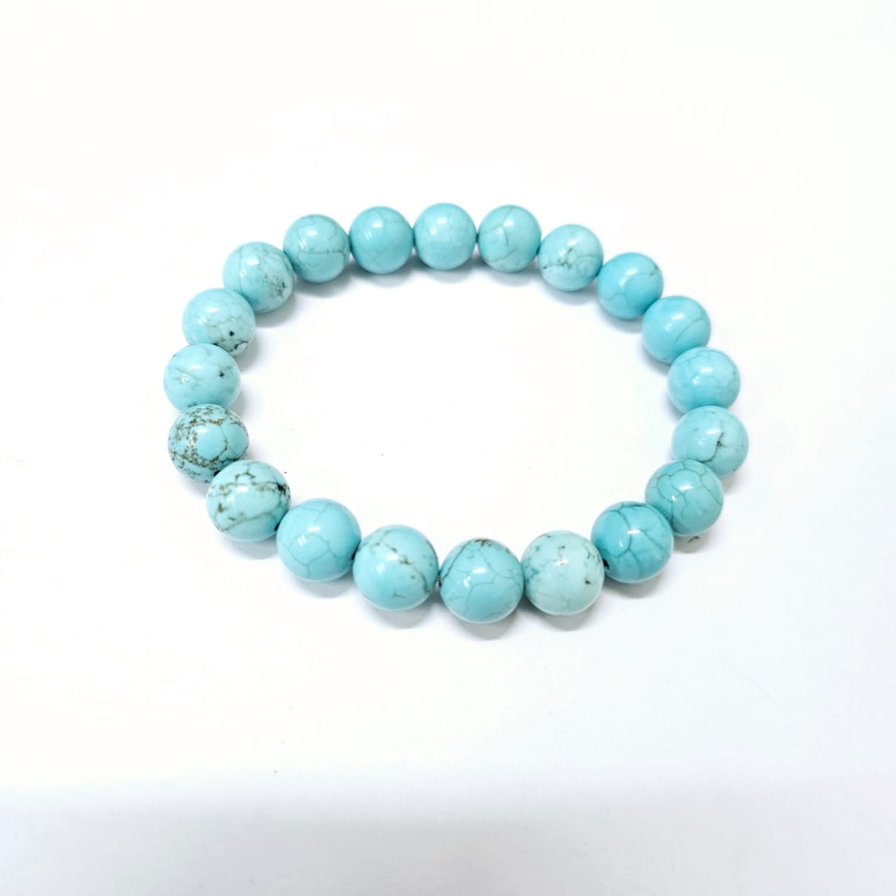 Turquoise Bracelet Magnesite Round 10mm