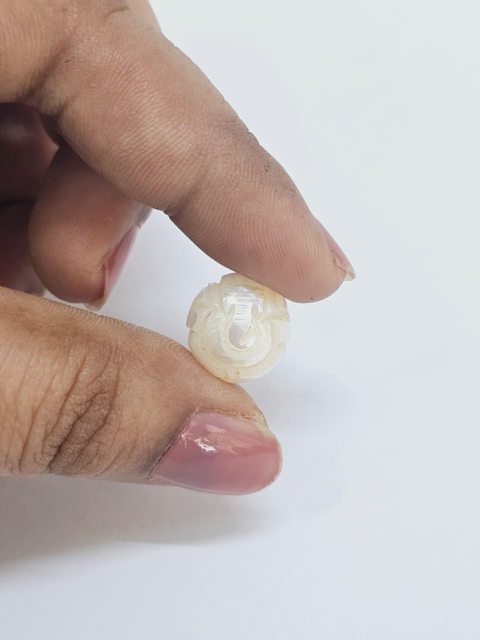 Fresh Water Pearl Carving Ganesha | Blessed Pearl | (Pearl02)