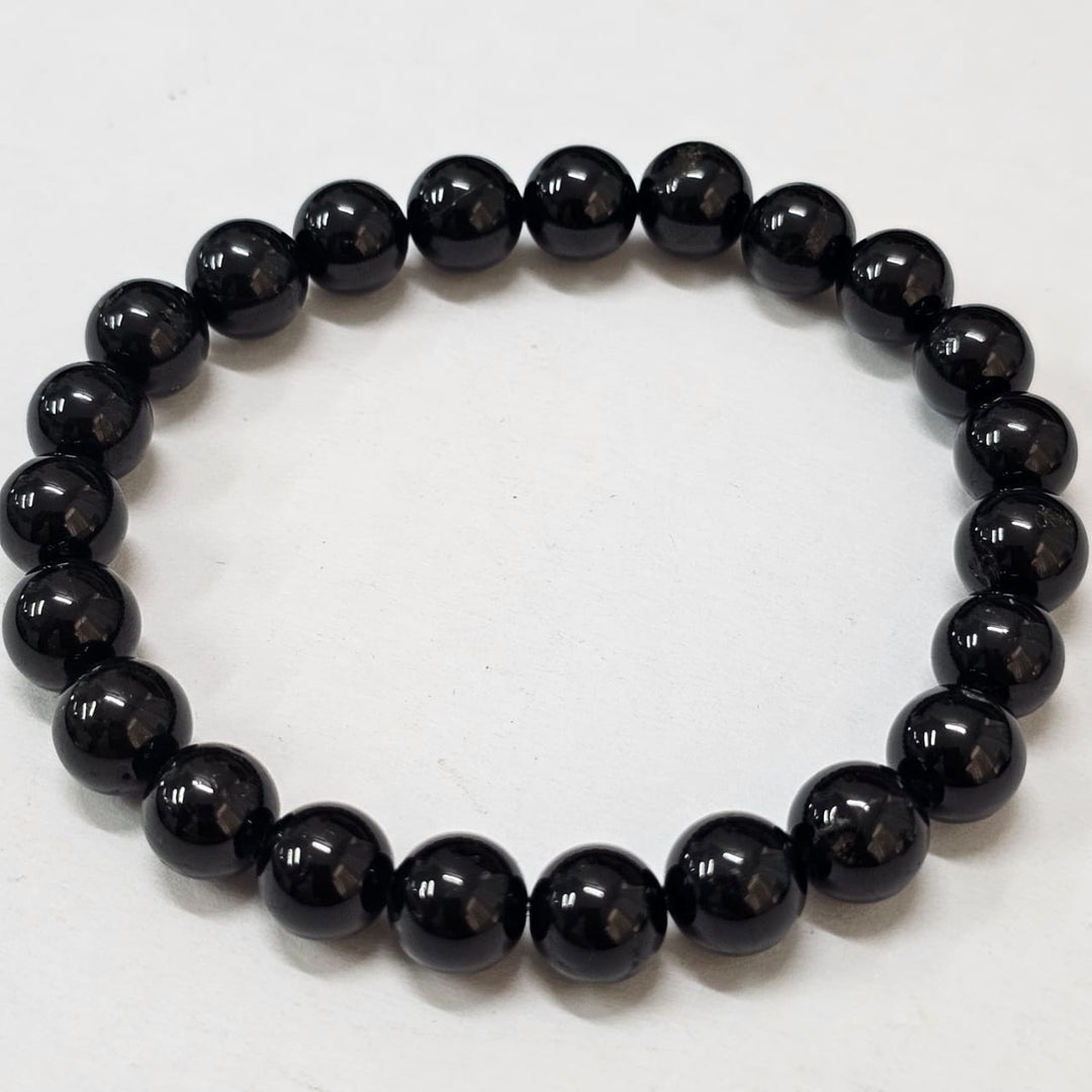 Black Tourmaline 8MM Round Bracelet | Healing Crystal