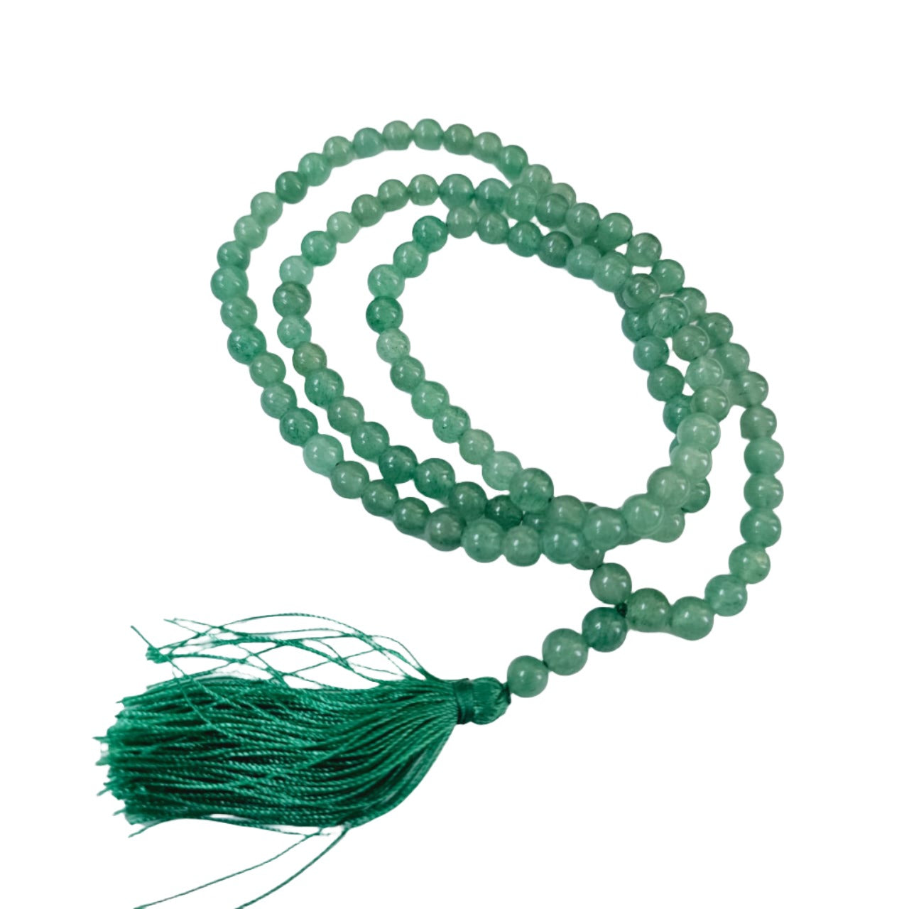 108 hand popular knotted mala beads Green Aventurine