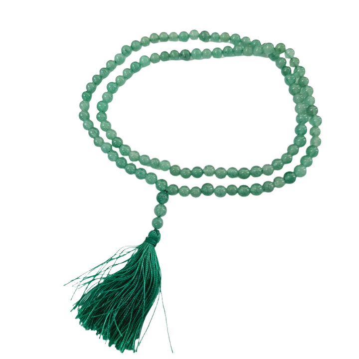 Jain Japa Mala in Green Aventurine (108+3 Beads)