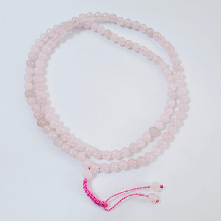 Rose Quartz Japa Mala (108+2 Beads)