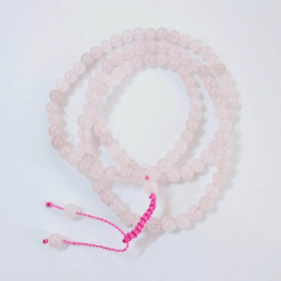 Rose Quartz Japa Mala (108+2 Beads)