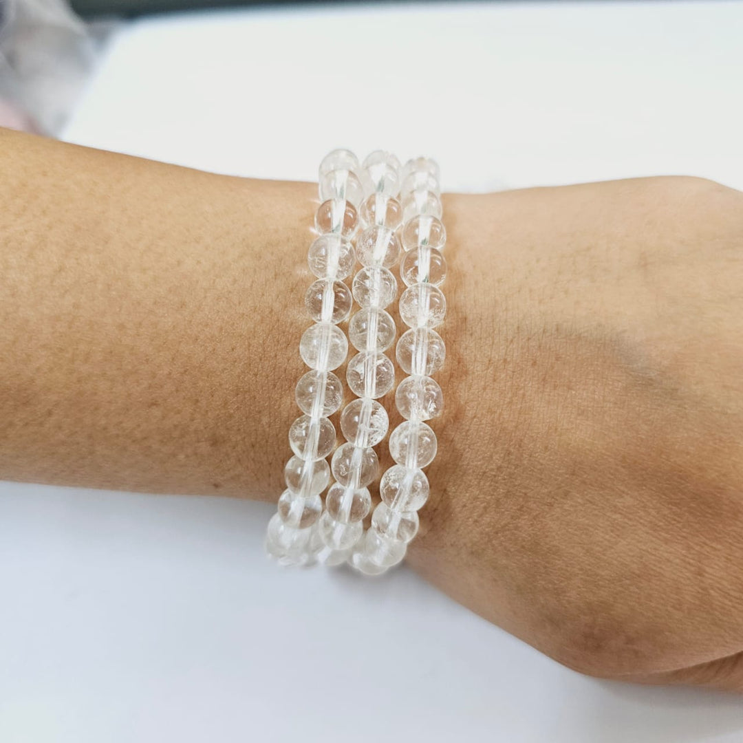 Jain Japa Mala in Clear Quartz(Sphatik) (108+3 Beads)