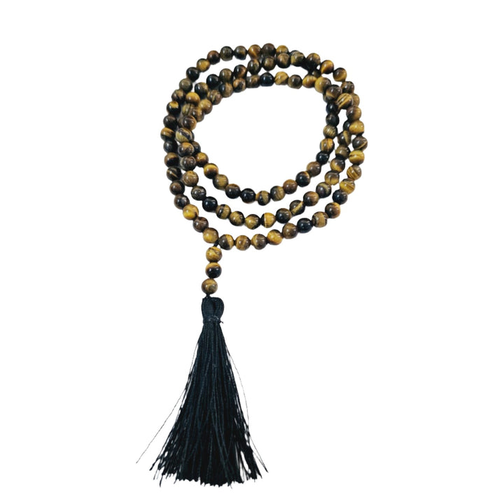 Jain Japa Mala in Tiger's Eye (108+3 Beads)