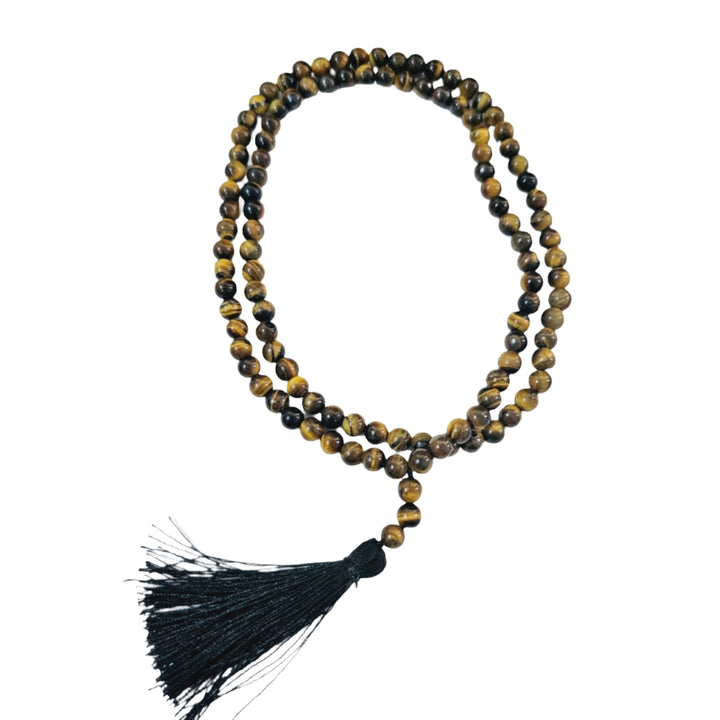 Jain Japa Mala in Tiger's Eye (108+3 Beads)