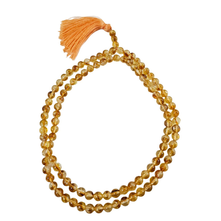 Jain Japa Mala in Premium Citrine (108+3 Beads)