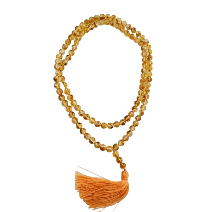 Jain Japa Mala in Premium Citrine (108+3 Beads)