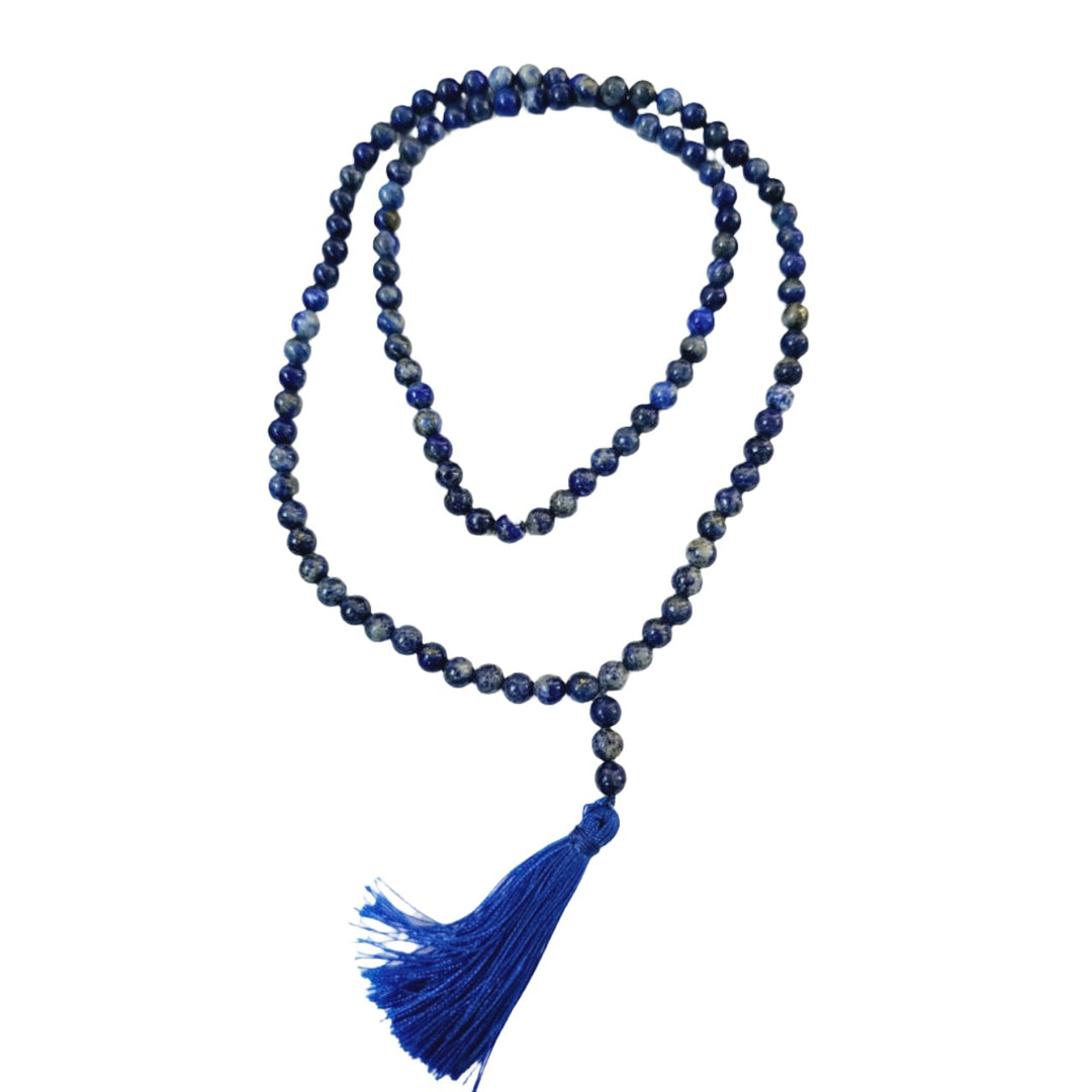 Jain Japa Mala in Lapis Lazuli (108+3 Beads)