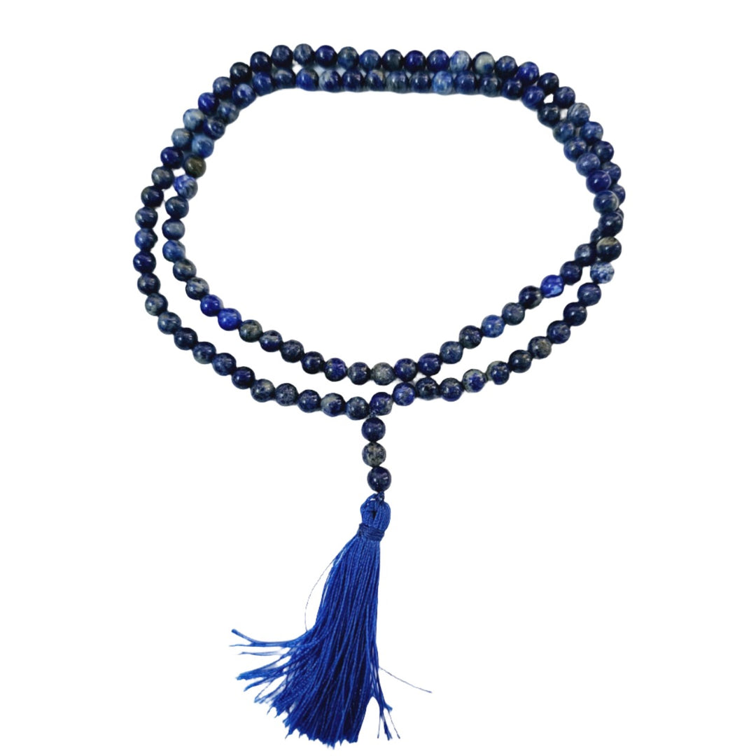 Jain Japa Mala in Lapis Lazuli (108+3 Beads)