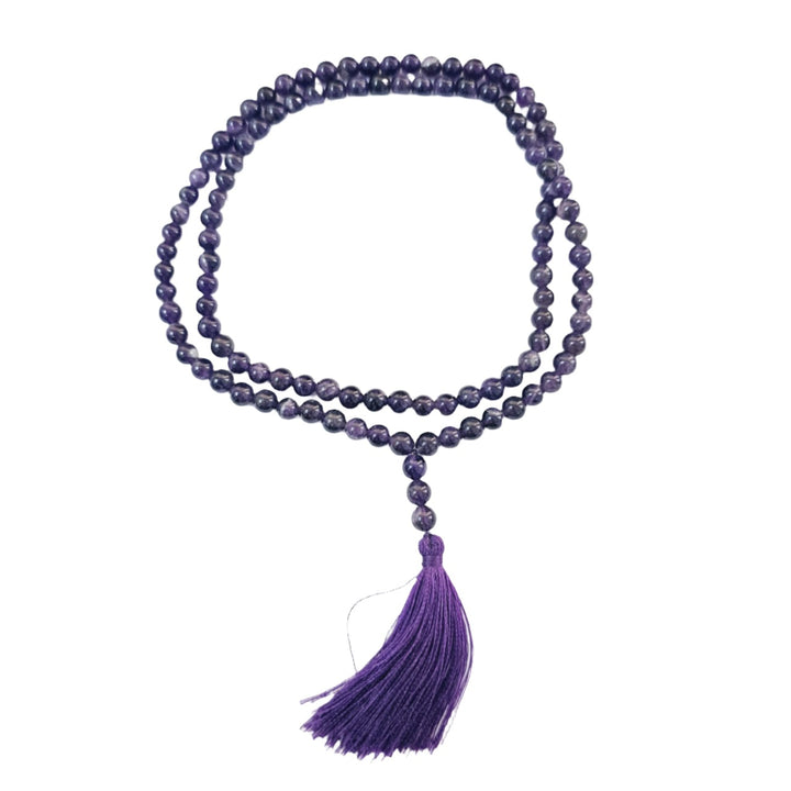 Jain Japa Mala in Amethyst (108+3 Beads)