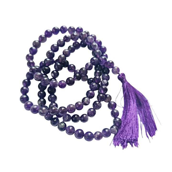 Jain Japa Mala in Amethyst (108+3 Beads)