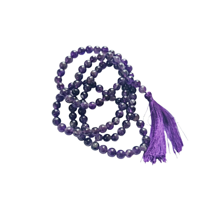 Jain Japa Mala in Amethyst (108+3 Beads)