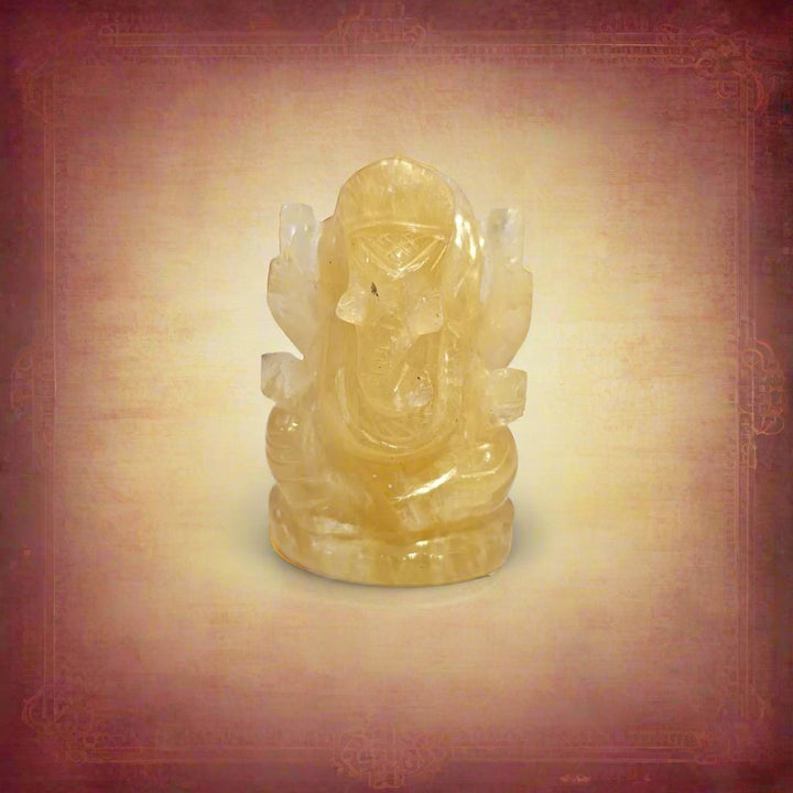 Yellow Aventurine Ganesha Natural Gemstone Idol | Prosperity Ganesha Figure