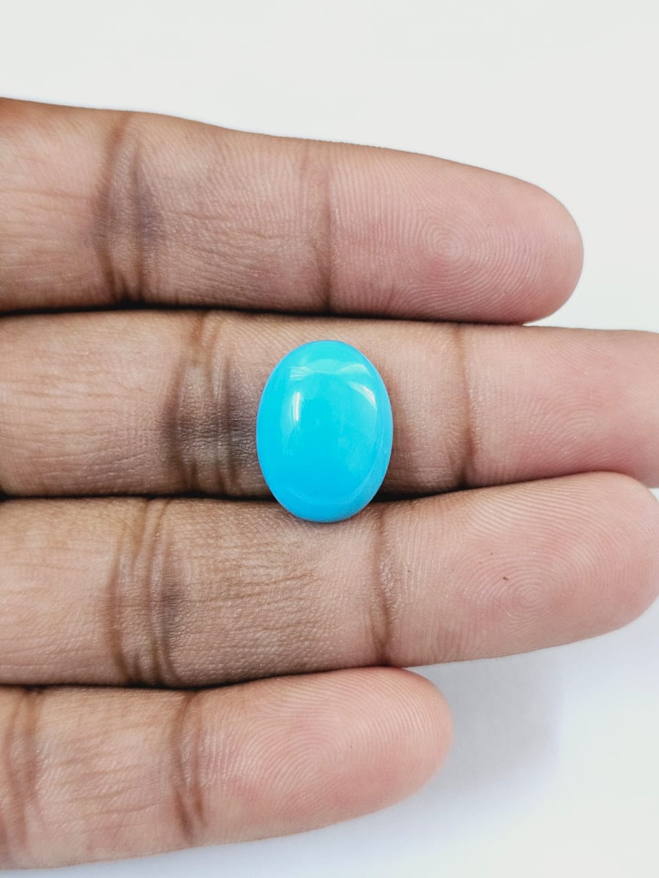 Certified Arizona Turquoise (Firoza) Oval 7.07 Cts (7.77 Ratti)