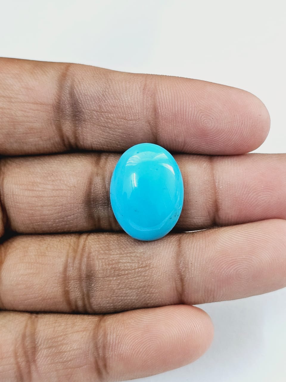 Certified Arizona Turquoise (Firoza) Oval 13.92 Cts (15.31 Ratti)