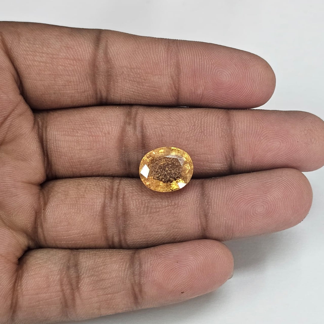 Certified Hessonite (Gomed) 7.81 Cts (8.59 Ratti) Sri Lanka (Ceylon) BCZI20