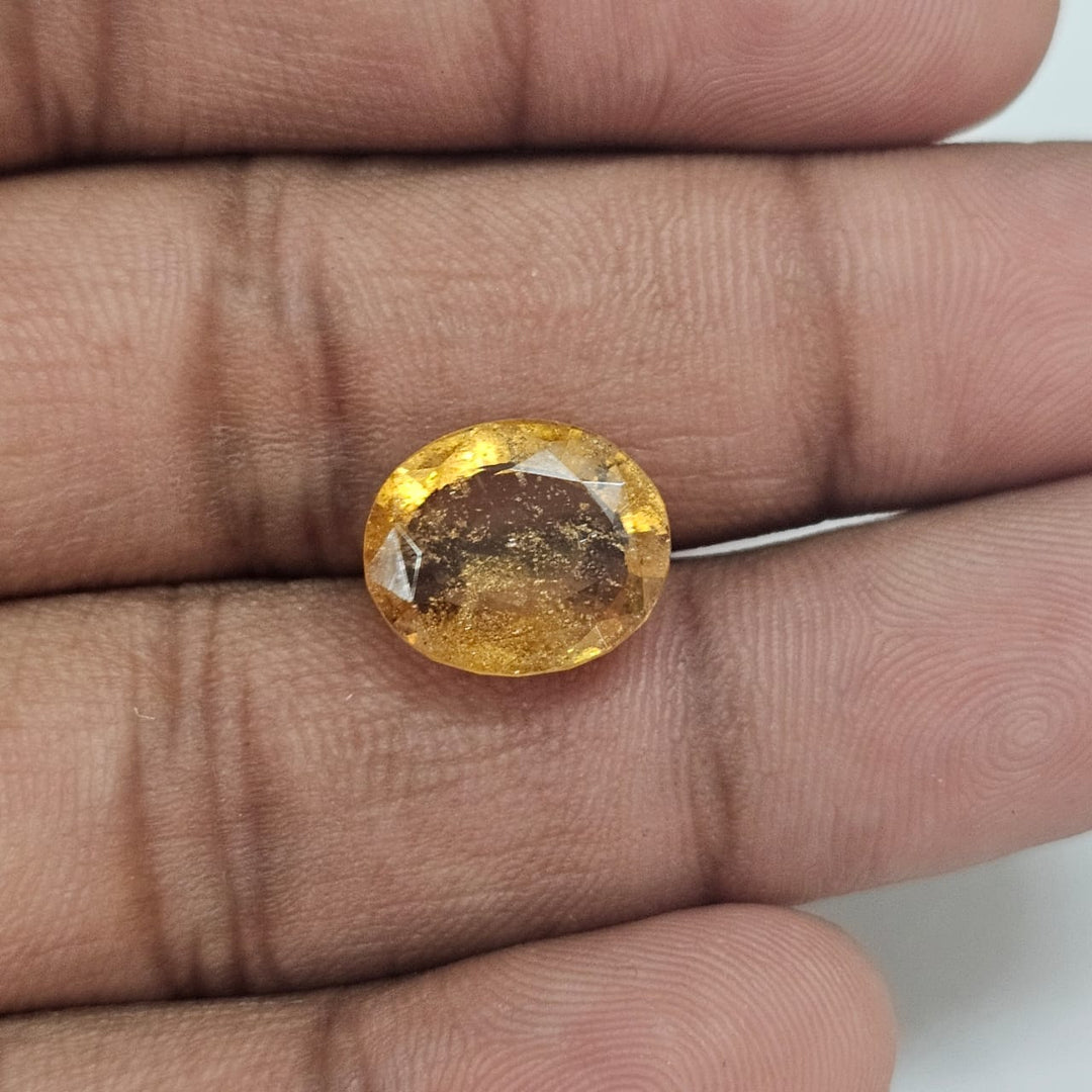 Certified Hessonite (Gomed) 6.54 Cts (7.19 Ratti) Sri Lanka (Ceylon) TCZI38