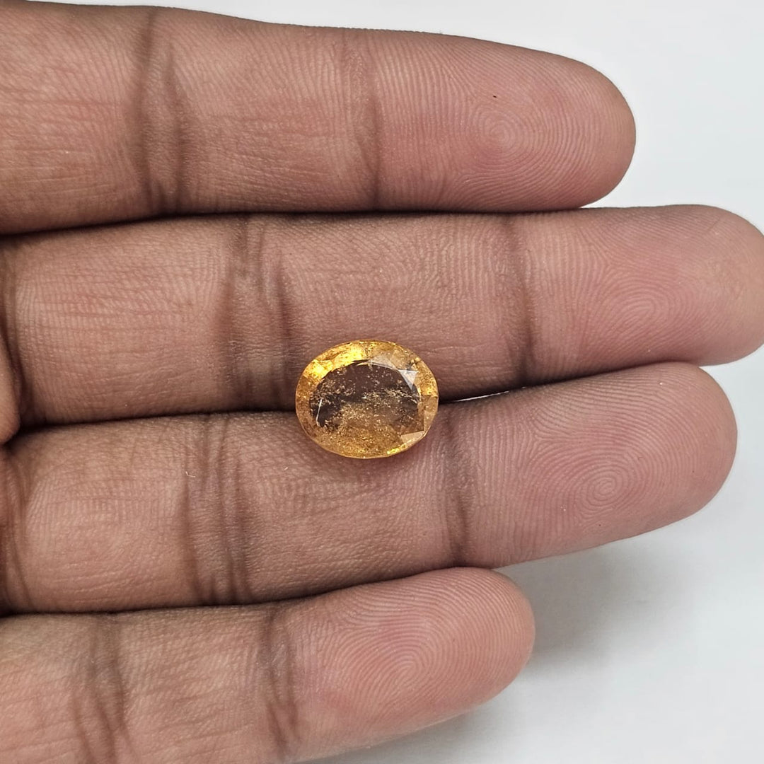 Certified Hessonite (Gomed) 6.54 Cts (7.19 Ratti) Sri Lanka (Ceylon) TCZI38