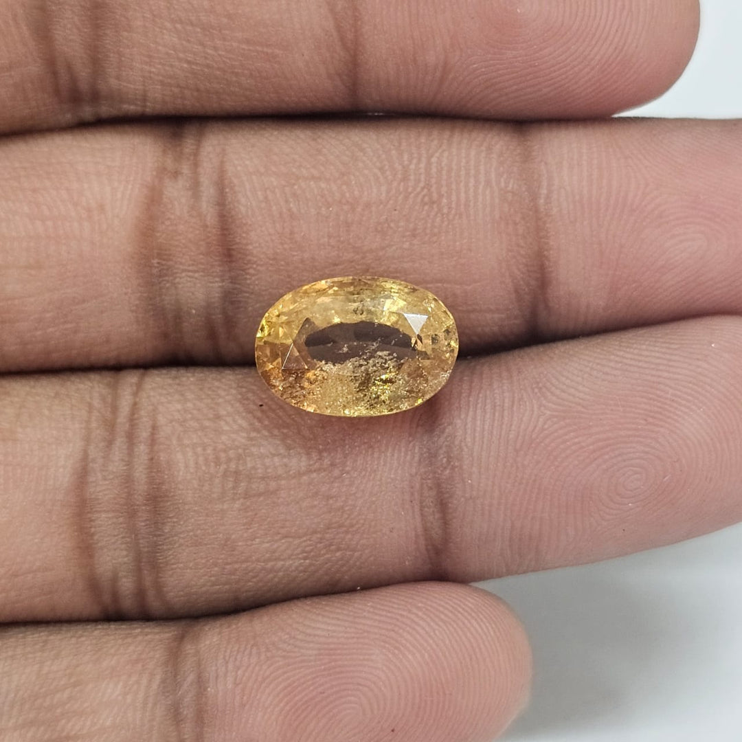 Certified Hessonite (Gomed) 7.75 Cts (8.52 Ratti) Sri Lanka (Ceylon) VDZI63