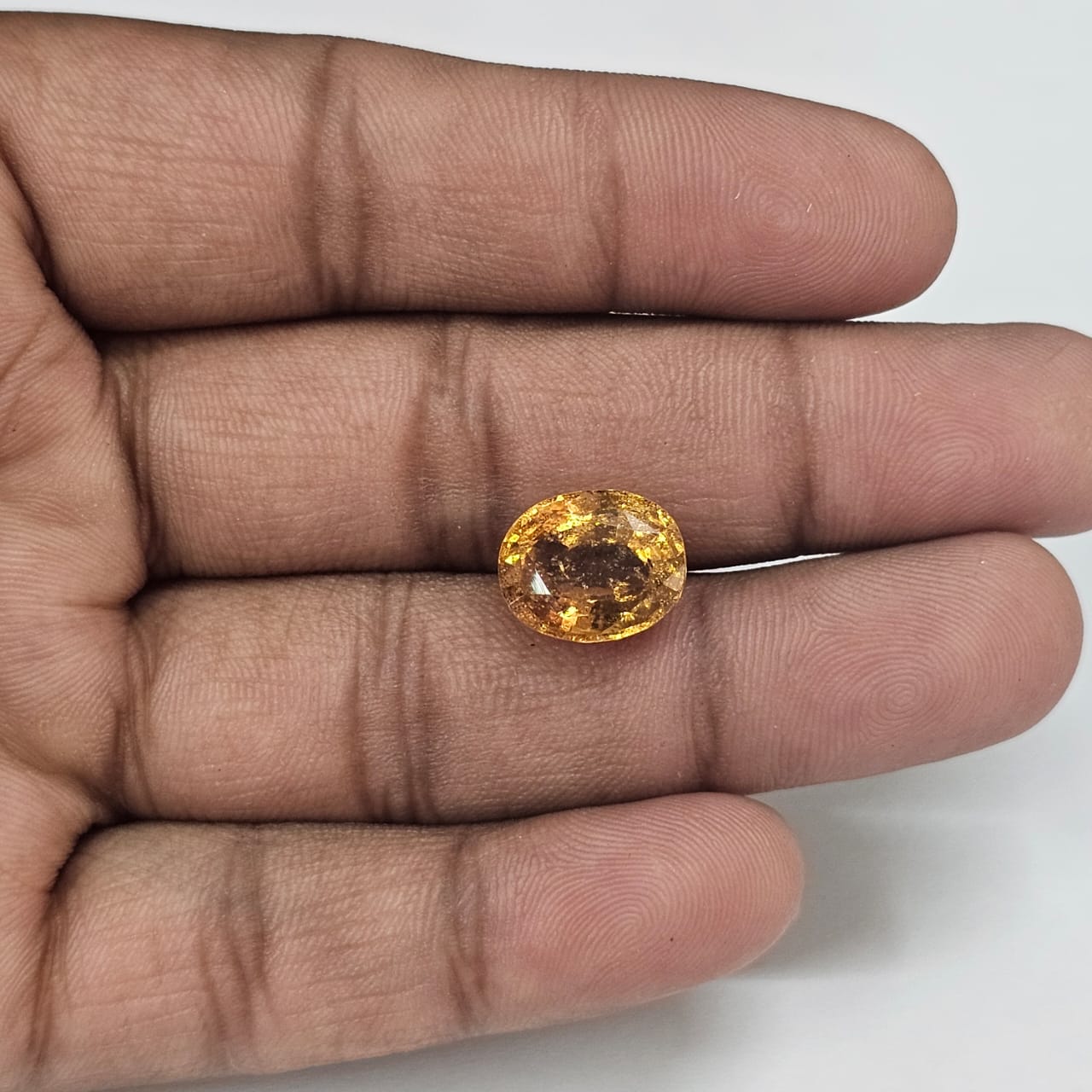 Certified Hessonite (Gomed) 7.59 Cts (8.34 Ratti) Sri Lanka (Ceylon) DOZI23