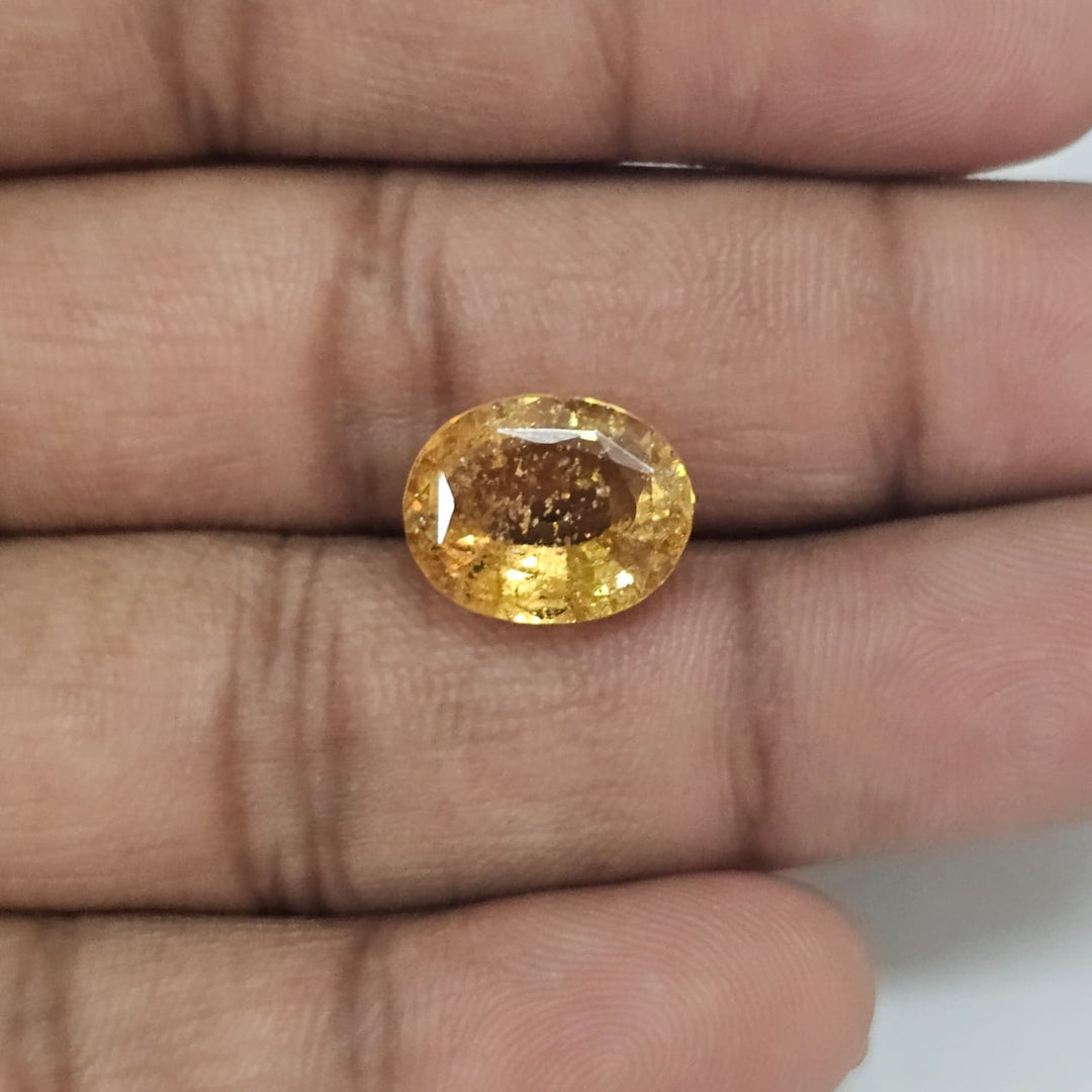 Certified Hessonite (Gomed) 7.65 Cts (8.41 Ratti) Sri Lanka (Ceylon) SAZI40