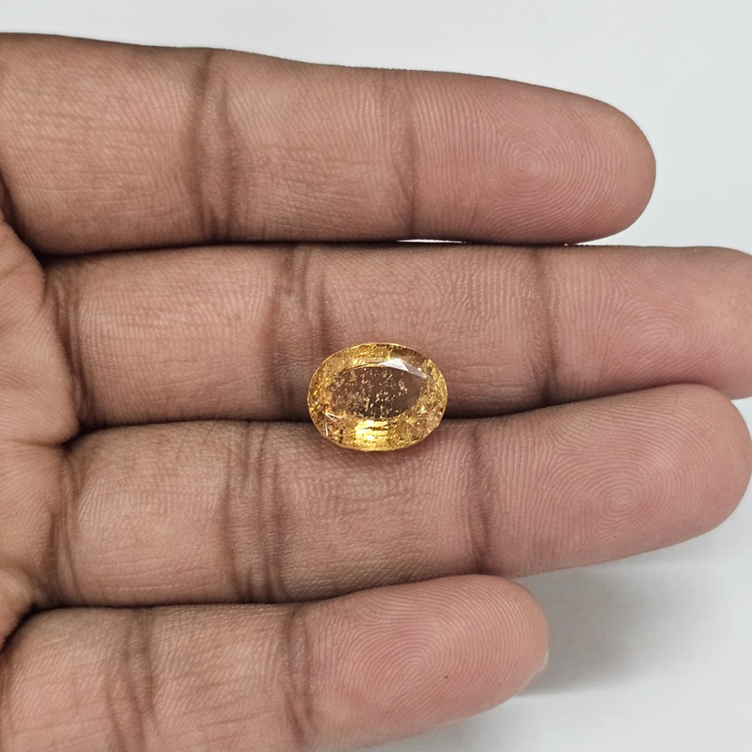 Certified Hessonite (Gomed) 7.65 Cts (8.41 Ratti) Sri Lanka (Ceylon) SAZI40