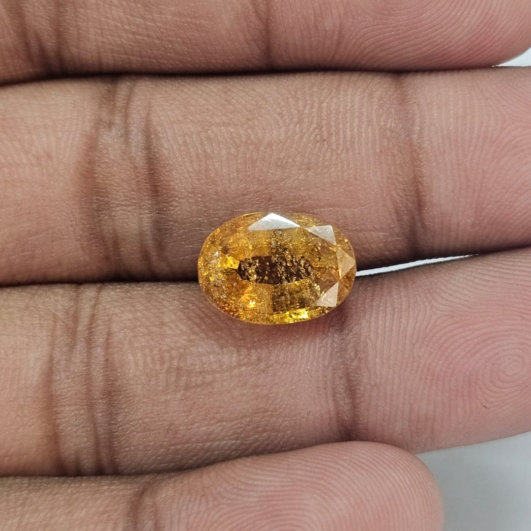 Certified Hessonite (Gomed) 6.67 Cts (7.33 Ratti) Sri Lanka (Ceylon) QMZI76