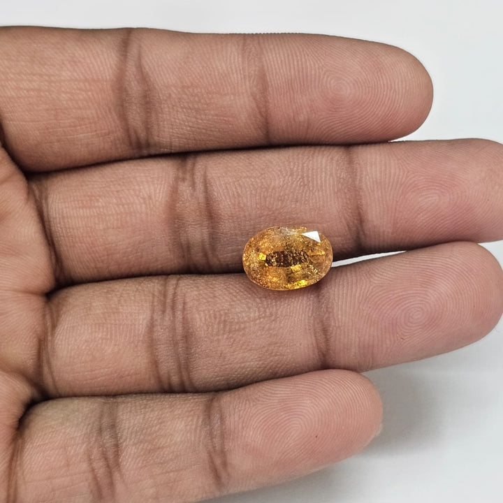 Certified Hessonite (Gomed) 6.67 Cts (7.33 Ratti) Sri Lanka (Ceylon) QMZI76