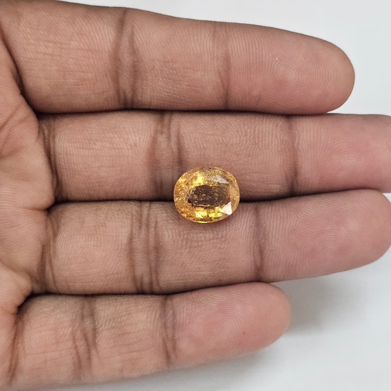 Certified Hessonite (Gomed) 6.54 Cts (7.19 Ratti) Sri Lanka (Ceylon) TPZI47