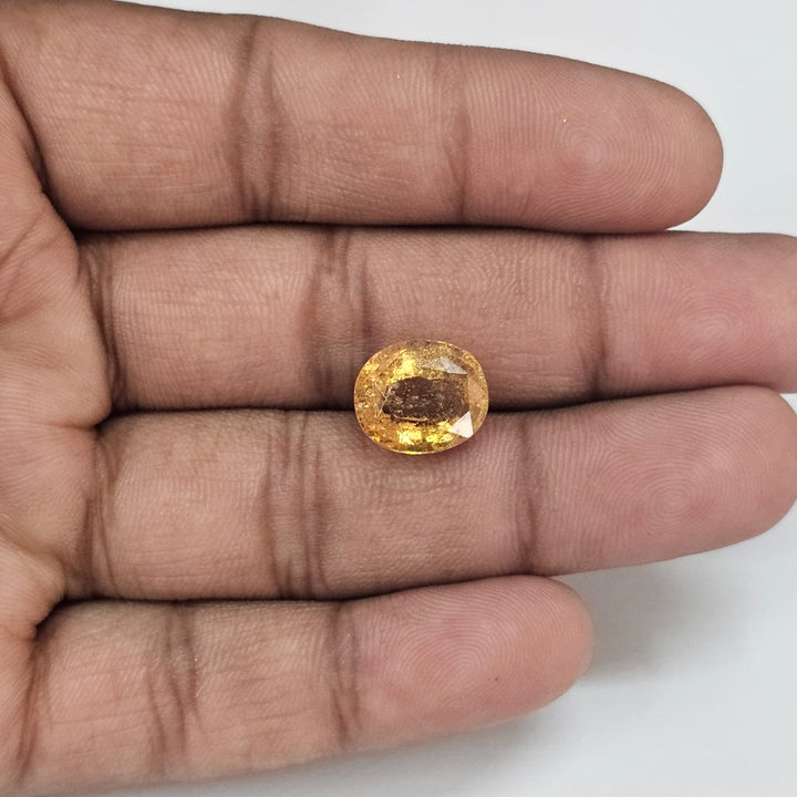 Certified Hessonite (Gomed) 6.54 Cts (7.19 Ratti) Sri Lanka (Ceylon) TPZI47