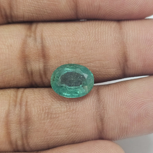 Certified Zambian Emerald (Panna)-3.62 Carats (3.98 Ratti) Zambia, SKU:EQ0351