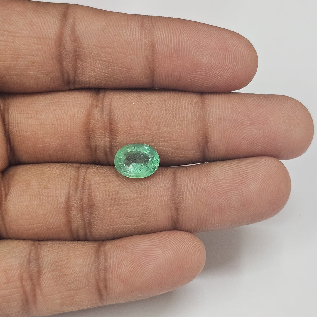 Certified Zambian Emerald (Panna)-2.35 Carats (2.59 Ratti) Zambia, SKU:BP0370