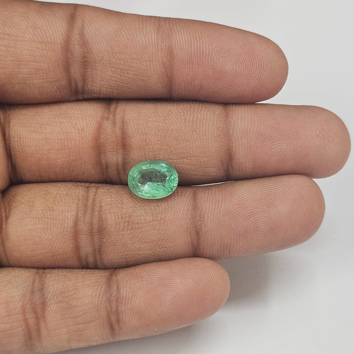 Certified Zambian Emerald (Panna)-2.35 Carats (2.59 Ratti) Zambia, SKU:BP0370