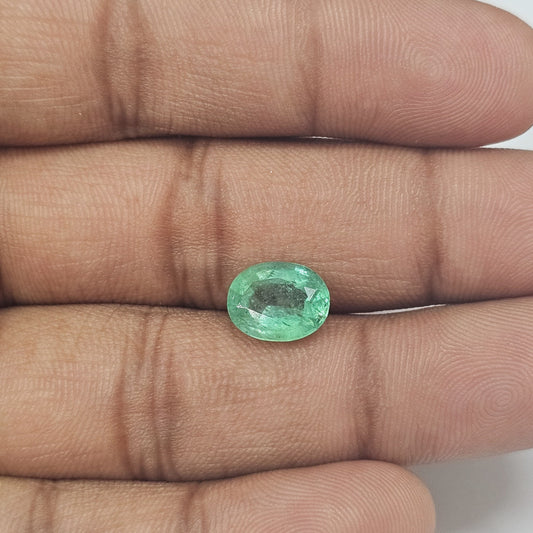 Certified Zambian Emerald (Panna)-2.33 Carats (2.56 Ratti) Zambia, SKU:BP0370