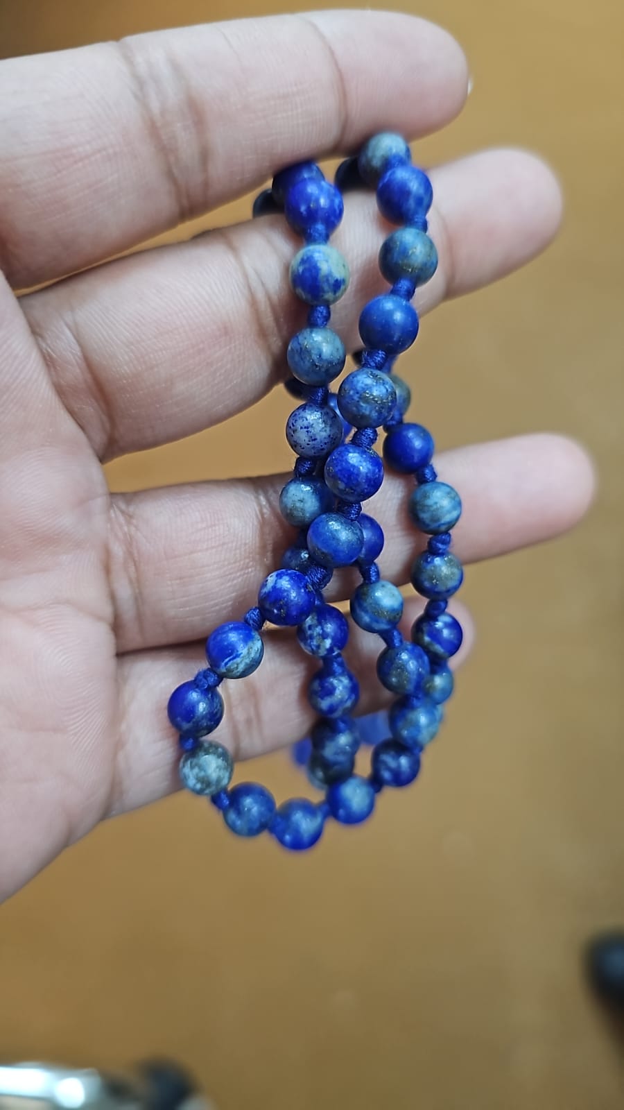 Jain Japa Mala in Lapis Lazuli (108+3 Beads)