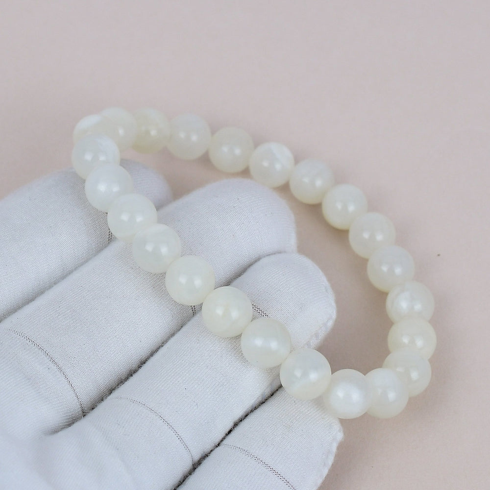 White Moonstone Bracelet – Stone of Intuition, Balance & New Beginnings