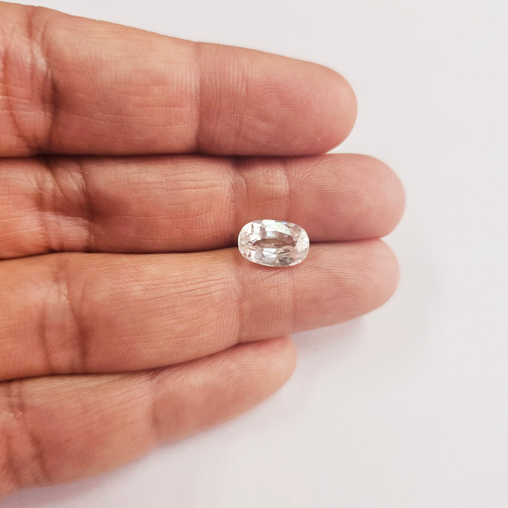 Certified White Zircon 5.56 Cts (6.11 Ratti) XEVW86