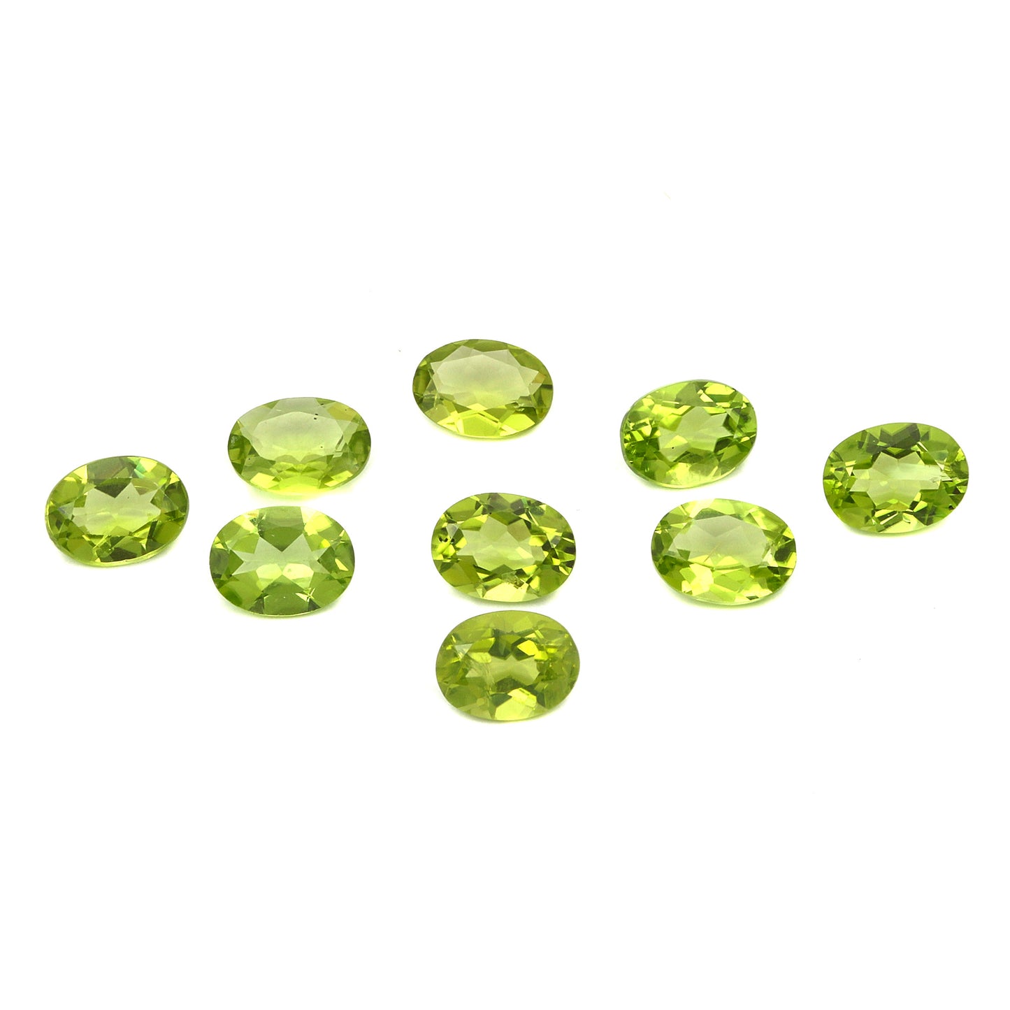 2Pc Lot Peridot 8x6mm 2.60 Carats