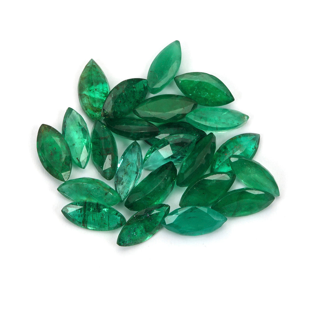 13 Pcs Lot Emerald (Marquise 8x4mm) Approx. 5 Carats