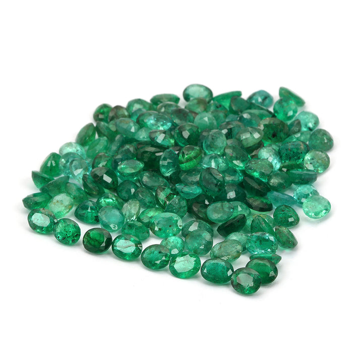 15 Pcs Lot Emerald Oval 5x4mm Approx. 5 Carats 