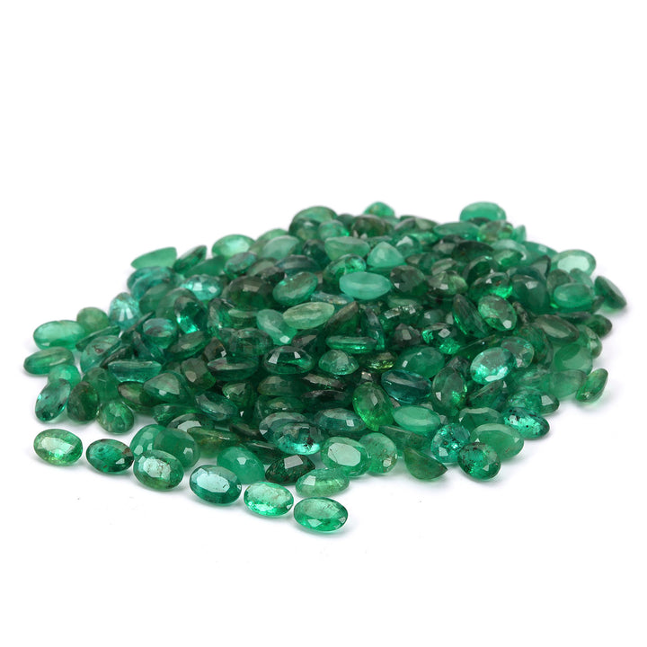 12 Pcs Lot Emerald Oval 6x4mm Approx. 5 Carats 