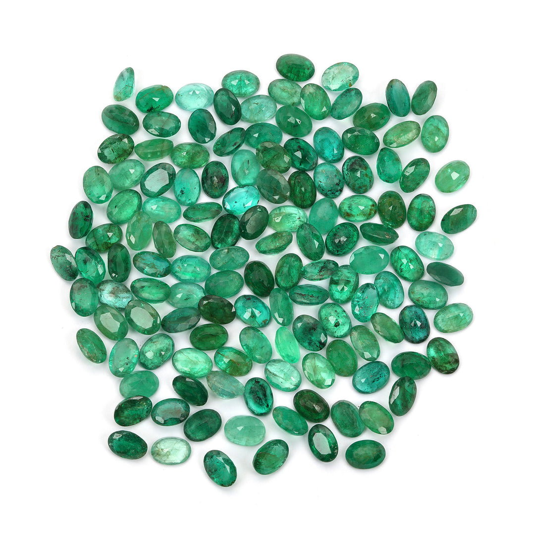 7 Pcs Lot Emerald Oval 7x5mm Approx. 5 Carats