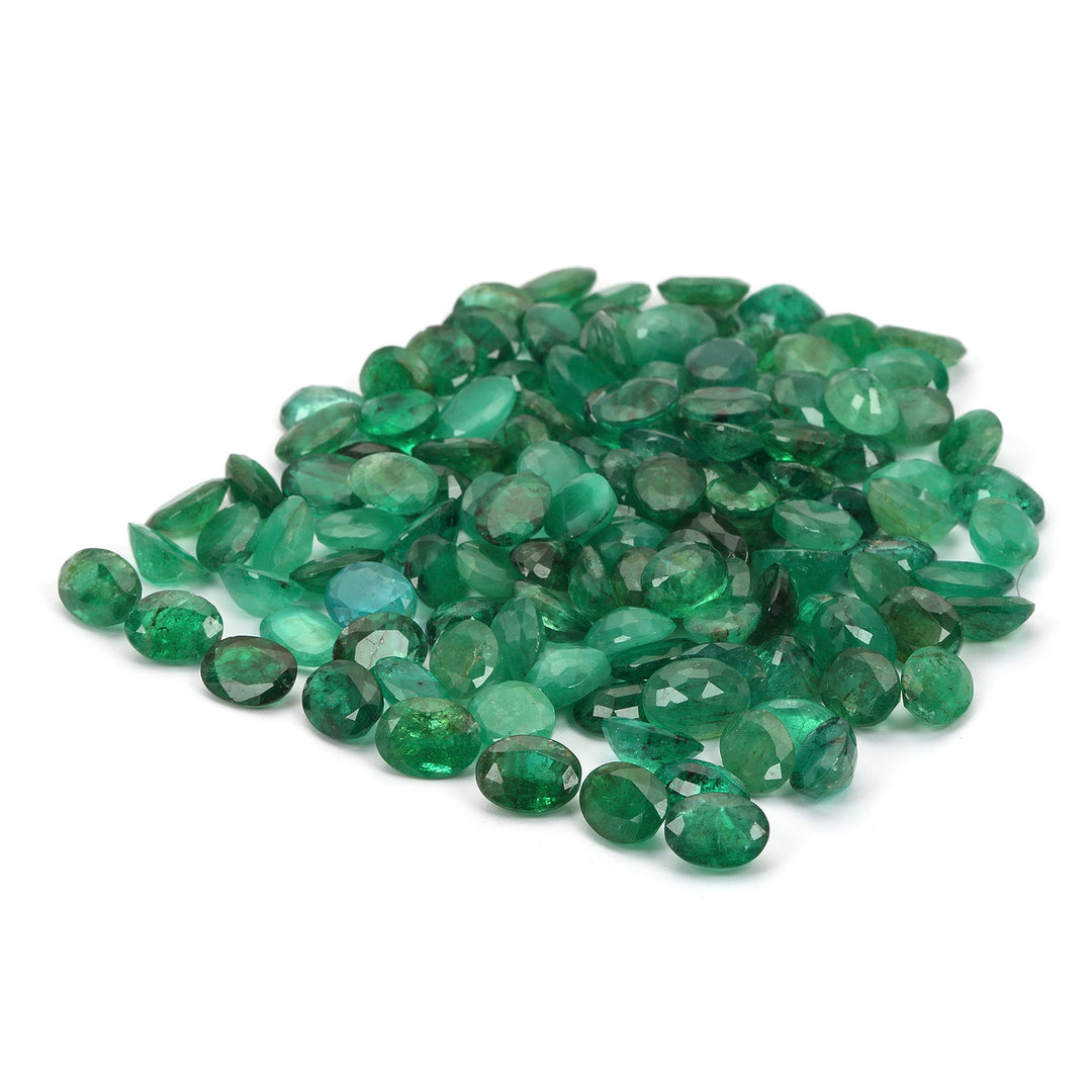 4 Pcs Lot Emerald Oval 8x6mm Approx. 5 Carats