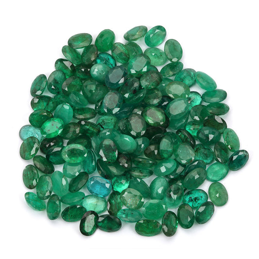 4 Pcs Lot Emerald Oval 8x6mm Approx. 5 Carats